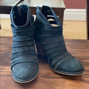 FREE PEOPLE Strappy leather booties size 38